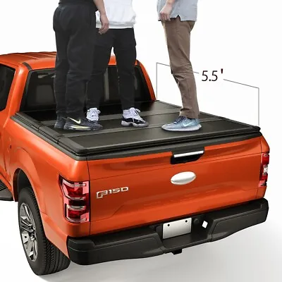 5.5FT Short Bed Cover Hard Tri-Fold Tonneau Cover For Ford F-150 2015-2024  • $409.99