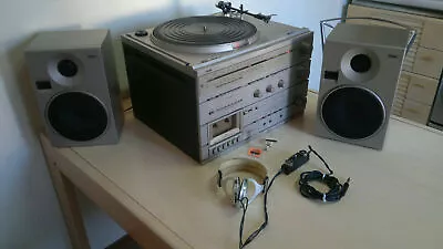 Vtg Turntable Radio Cassette Player Stereo Unit SABA HiFi Pack C3100 + Speakers • $1000