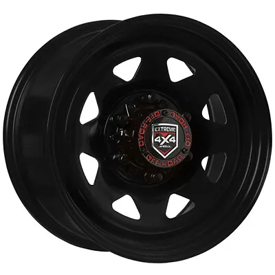 Extreme 4x4 Steel Wheel 16x8 6/139.7 35P Black 106.1 Fits Ford Ranger BT50 + Cap • $119.45