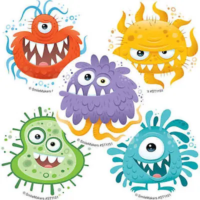 25 Silly Germ Squad Stickers Party Favors Teacher Supply School Nurse  • $3.65