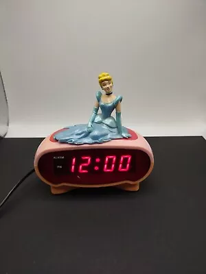 $14.95 • Buy Vintage Disney Princess Cinderella Digital LED Pink Alarm Clock