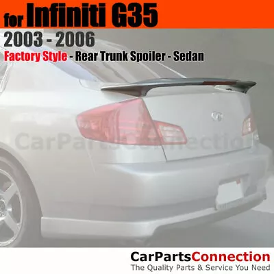 Primer ABS Rear Trunk Spoiler With Brake Lamp For 03-06 Infiniti G35 4Dr Sedan • $154.88