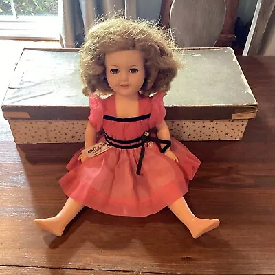 IDEAL SHIRLEY TEMPLE Doll 17”Vinyl Doll Shirley Temple Doll In Rose Dress • $59.99