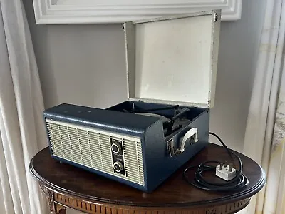 £60 • Buy Original Fidelity HF35 Portable Record Player, Blue, Late 60’s - Spares Repairs