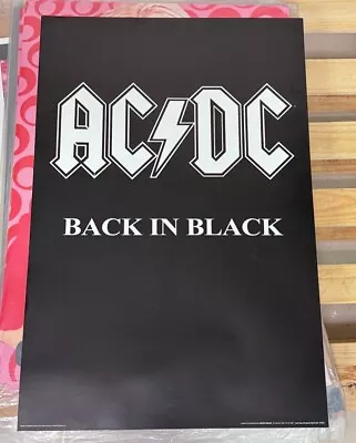 AC/DC Back In Black Vintage Deadstock Poster  24x36  • $16.99