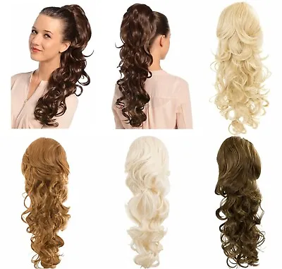 £16.75 • Buy Curly Thick Koko Ponytail Clip Comb Hair Extensions Drawstring Like Human Hair