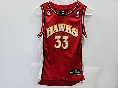 Vintage Atlanta Hawks NBA Basketball Jersey Adidas #33 Sheldon Williams Youth M • $27.99