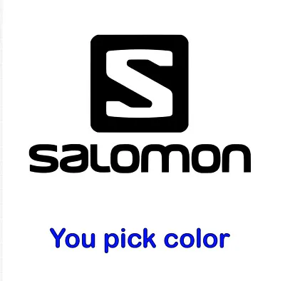 Salomon Logo Snowboard Sticker Decal Ski Skiing Boots Outdoor You Pick Color • $4