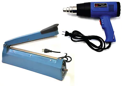 New 8  Impulse Manual Sealer Heat Sealing Machine Hot Air Gun PE PP Shrink Wrap • $69.99