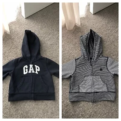 2 X Baby GAP Hoodies Hoody Jumpers 3-6 Months Navy Blue Unisex • £6