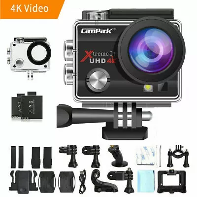 4K WIFI Action Camera 20MP Waterproof Sports Camera Underwater Camera As Go Pro • $73.99