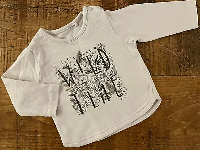 Baby Boy Girl Unisex Tu Up To 1 Month Wild Time Long Sleeve T-shirt • £1.25