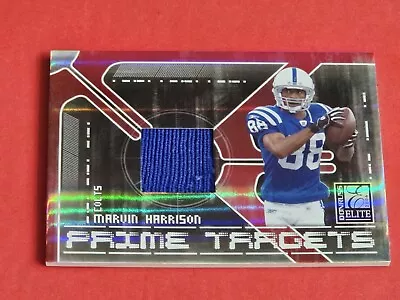 2006 Donruss Marvin Harrison Prime Targets 41/50 Certified Authentic Jersey Card • $8.99