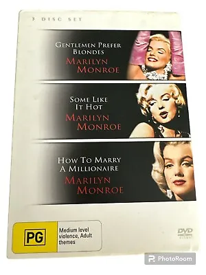 DVD 3 Disc Movie Set MARILYN MONROE'S Classic Films  Region 4 PAL • $12