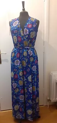 New Matthew Williamson Blue Floral Maxi Dress. 12. • £30