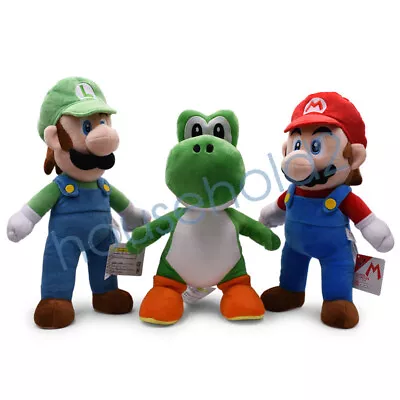 33cm Super Mario Bros Mario Luigi Yoshi Plush Soft Toys Doll Animal Kids Gifts • $25.80