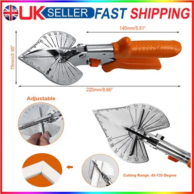 Multi Angle Cutter Shear Mitre Shears Gasket Cutter Trim Bead Snips Steel Blade • £14.32