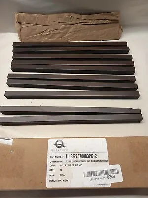 QUESTECH Square Tile Trim .5 X 12” Linear Pencil Oil Rubbed Bronze Flat Tile  • $59