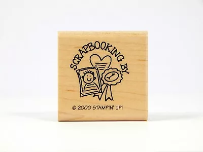 SCRAPBOOKING BY Wood Mounted Rubber Stamp Stampin' Up!  Vintage 2000  EUC • $9.99