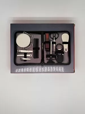 Men's 11 Piece Travel Manicure Kit Professional Quality NEW! Slight Blemish. • $12
