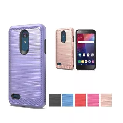 For AT&T PREPAID LG Xpression Plus Case Brushed Style Dual Layer Cover Case  • $6.75