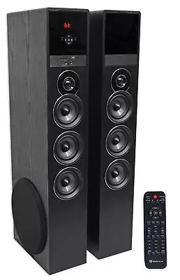 Rockville TM150B Bluetooth Home Theater Tower Speaker System (2) 10  Subwoofers! • $369.95