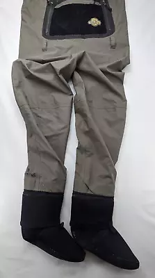 $139 White River Sock Foot Waders Mens XS Olive Breathable Fly Fishing • $44