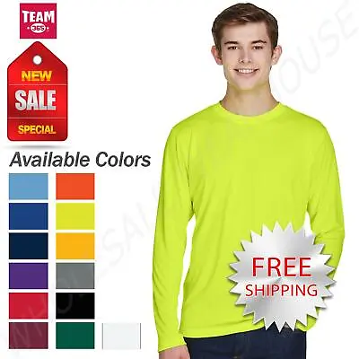 Team 365 Mens Long Sleeve T-Shirt Dri-Fit Performance Workout UV Protect  TT11L • $11.83