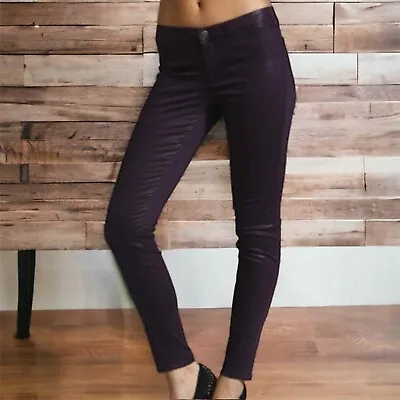 J BRAND Leggings Jeans Pants Womans Size 28 Coat Purple Faux Leather Skinny Leg  • $31.99