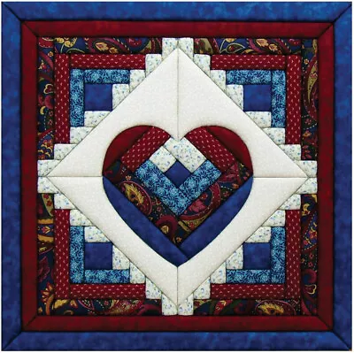 Quilt-Magic No Sew Wall Hanging Kit-Log Cabin Heart • £63.77