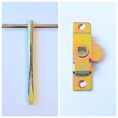 Rain Bow ZINC PLATED RIM BUDGET LOCK T KEY Loft Catch Latch Catering Van Trailer • £4.99