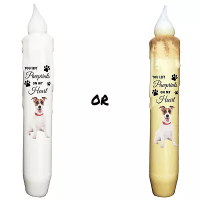 Pet Personalized Memorial Pawprints Battery Operated LED Timer Taper Candle • $14.99