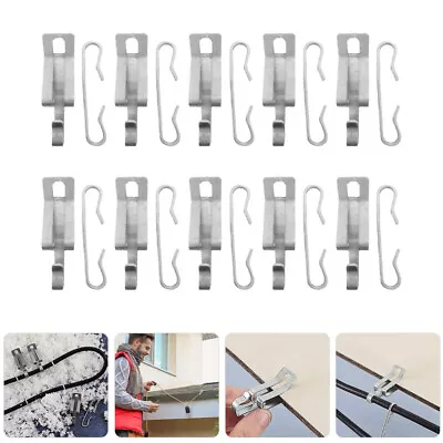  20 Pcs Outdoor Cable Clips Gutter Snow Melting Heating Fixing Hook Ducting • £8.28