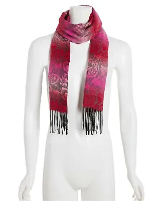 $18.08 • Buy Steve Madden Womens One Size Ombre Paisley Muffler Scarf Magenta C4054 $42 030