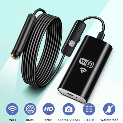 £16.90 • Buy Wifi Endoscope Camera 720P LED Camera Waterproof Wireless Inspection Borescope