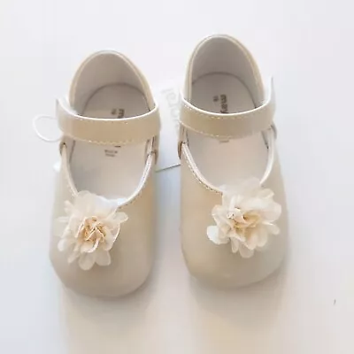 New Mayoral Baby Crudo/Ivory Maryjane Shoes Size 17 (5-7 Mos.)NWT • $24.99