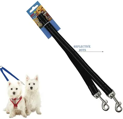 Reflective Dog Lead Coupler Walk 2 Dogs On One Lead! • £6