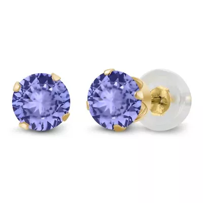 14k Yellow Gold Tanzanite Stud Earrings For Women | 1.00 Cttw | Gemstone • $99.99