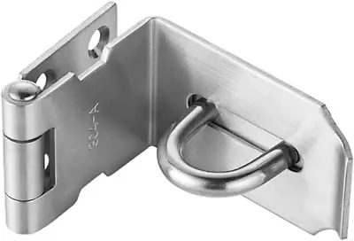 Door Hasp Latch 90 Degree Stainless Steel Safety Angle Locking Latch For Push/S • $9.99