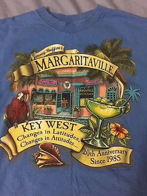 Jimmy Buffett Margaritaville Graphic T Shirt Key West Navy Shirt Cotton EE8345 • $21.99