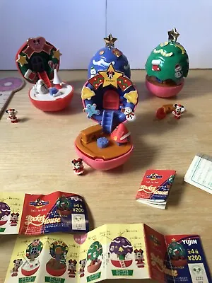 Rare  Disney Gashapon Yujin  Mickey Mouse Winter Chrismas  Rocket Houses • $68