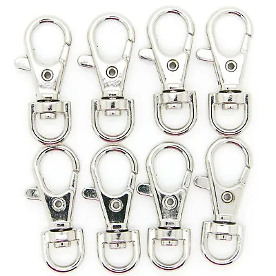 10pcs Metal Lanyard Hook Silver Swivel Snap For Paracord Lobster Clasp  • $7.45