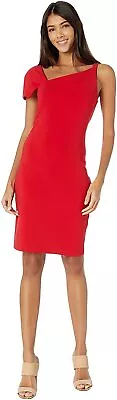 Nicole Miller Artelier CHERRY RED Heavy Jersey One Shoulder Mini Dress US 0 • $38.30