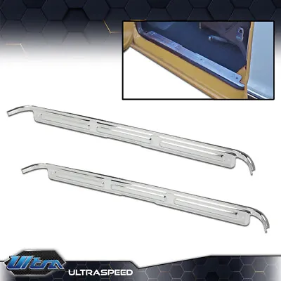 $41.89 • Buy Fit For 1967-1972 Chevy C10 GMC Truck Chrome Door Sill Plates Pair W/ Hardware