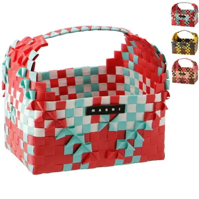 MARNI MARNI MARKET Kids Basket Logo Woven Bag • $98