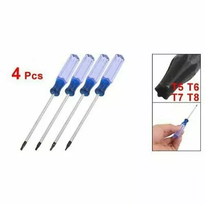 USA 4 Pcs Nonslip Handle T5 T6 T8 T10 Torx Magnetic Screwdriver Set HY • $7.04