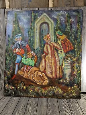 Vintage Original Oil Painting On Canvas By Richard A Guidotti Signed 27x31 • $19.99