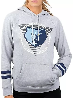 NBA Unk Women's Memphis Grizzlies Varsity Stripe Pullover Hoodie Sweatshirt • $34.99