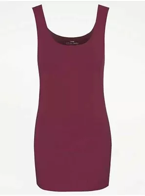 Bnwt Womens Size  24  Burgundy  Longline Vest Top • £1.20