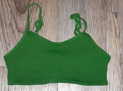 Zaful Green Bikini Top Padded Swimwear Size M Medium Rouched Bikini Top Swimwear • $4.99